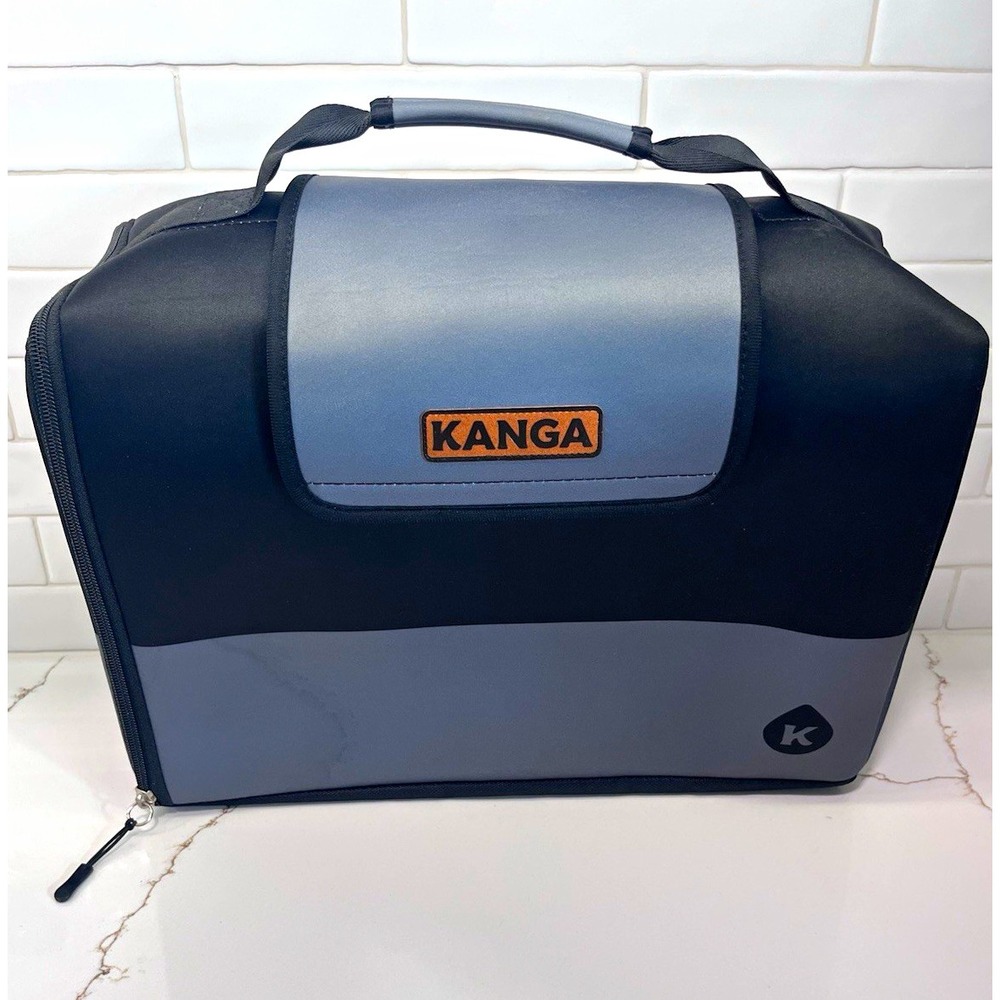 KANGA Kase Mate Insulated Soft Cooler Bag w/ Handle, Black/Gray, 24-Can Capacity